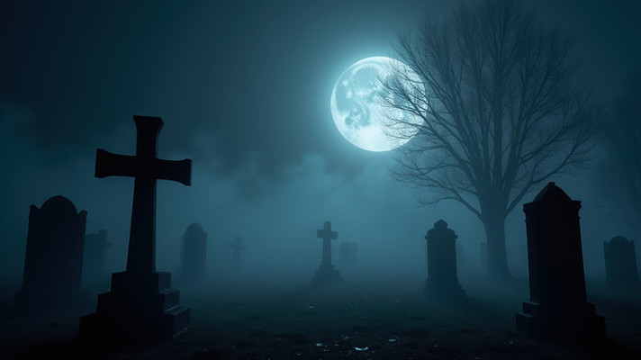 月光下的墓地 月光下的墓地