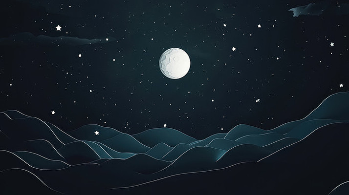 月光下的山峰 月光下的山峰