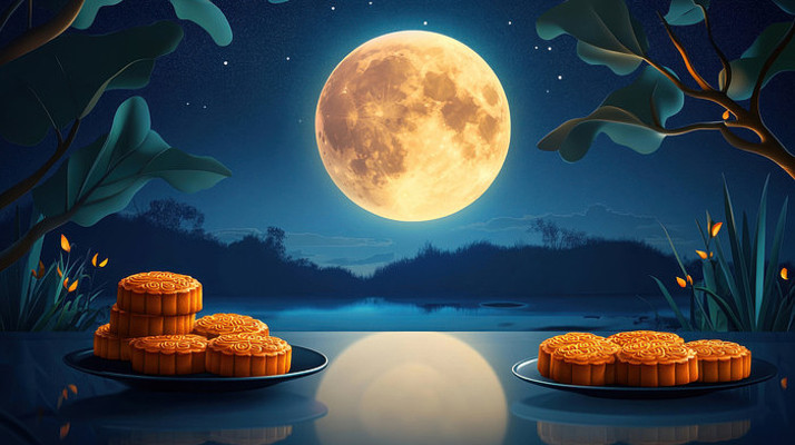 月光下的月饼 月光下的月饼