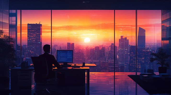 在写字楼办公的商务人士 在写字楼办公的商务人士