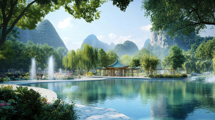 中式园林景观 中式园林景观