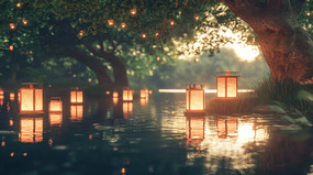 ��ʽ԰��ˮ���ϵĵ���