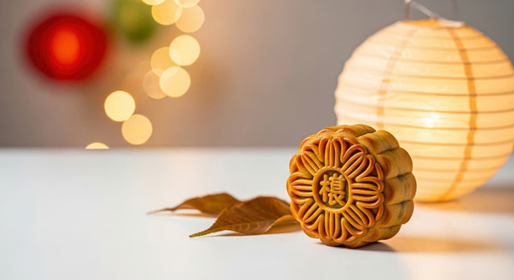 中式月饼与灯笼静物 中式月饼与灯笼静物