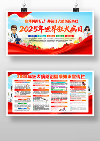 2025年世界狂犬病日宣传栏展板 2025年世界狂犬病日宣传栏展板