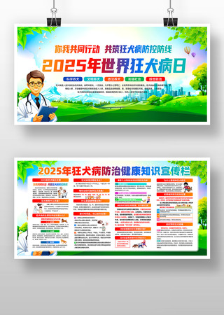 2025年世界狂犬病日宣传展板设计 2025年世界狂犬病日宣传展板设计