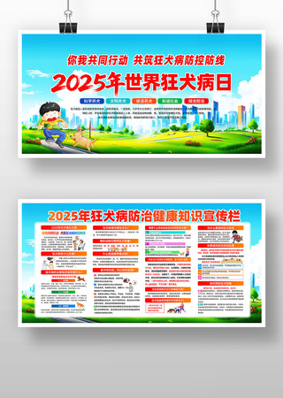 2025年世界狂犬病预日预防科普知识展板 2025年世界狂犬病预日预防科普知识展板