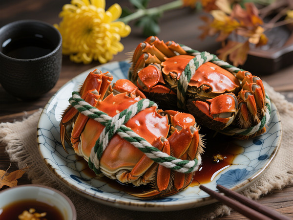 大闸蟹与调味料