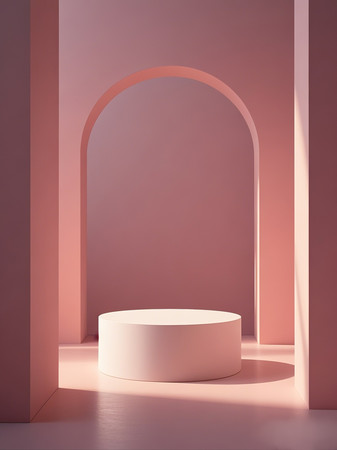 粉色空白展示台电商展示台 粉色空白展示台电商展示台