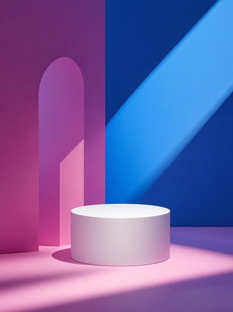 蓝紫色空白展示台电商展示台 蓝紫色空白展示台电商展示台