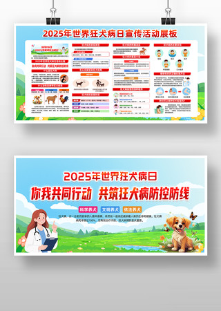 2025年世界狂犬病日主题展板 2025年世界狂犬病日主题展板
