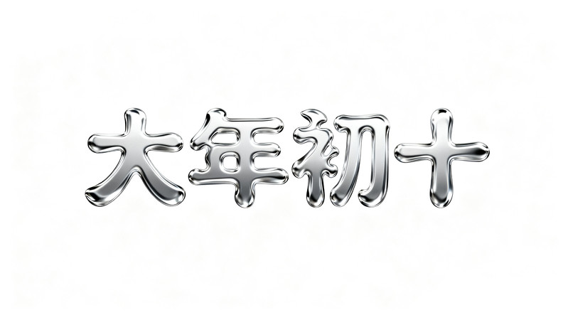 大年初十酸性艺术字 大年初十酸性艺术字