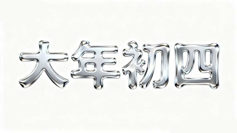 大年初四酸性艺术字 大年初四酸性艺术字