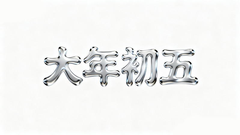 大年初五酸性艺术字 大年初五酸性艺术字