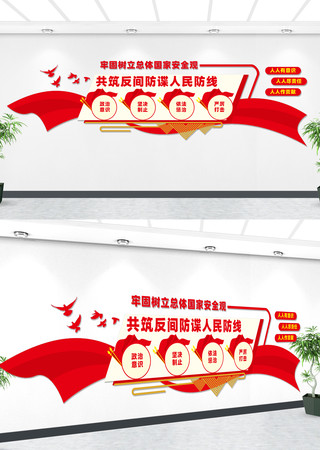 反间谍宣传文化墙