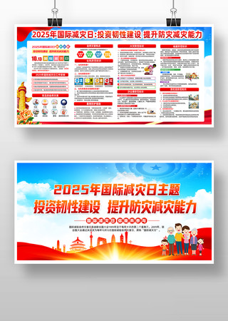 2025年国际减灾日宣传展板素材