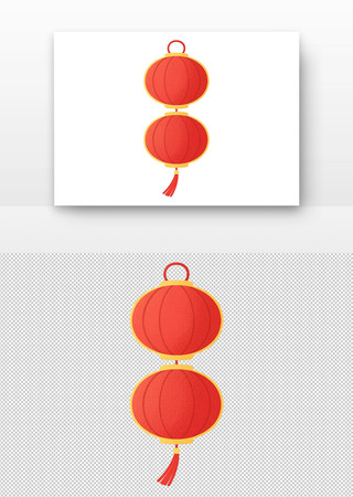 中国传统双联红灯笼 中国传统双联红灯笼