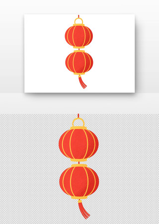 中国传统双联红灯笼 中国传统双联红灯笼