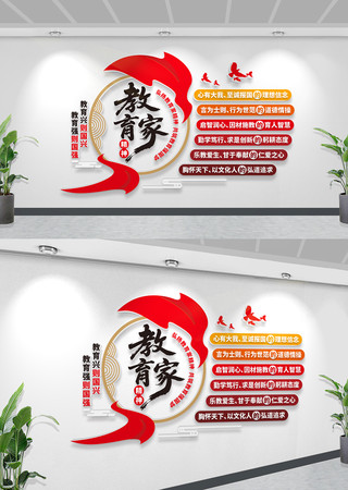 大力弘扬教育家精神六个方面内容文化墙