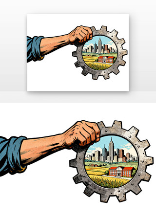 国之基石工人阶级复古漫画