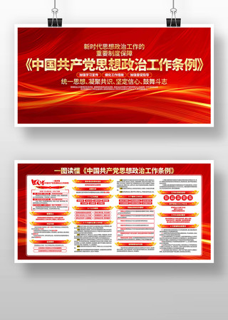 贯彻中国共产党思想政治工作条例党建展板 贯彻中国共产党思想政治工作条例党建展板