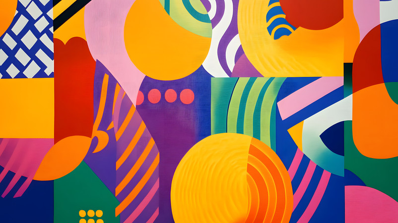 不规则几何色块杂乱孟非斯抽象背景图片 不规则几何色块杂乱孟非斯抽象背景图片