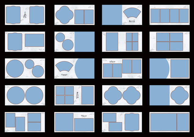 儿童古风小神相册模版方版10寸