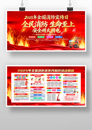 2025全国消防日主题消防宣传月宣传展板 2025全国消防日主题消防宣传月宣传展板