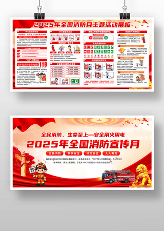2025年全国消防日展板 2025年全国消防日展板