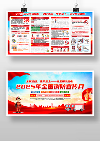 2025年全国消防月展板 2025年全国消防月展板