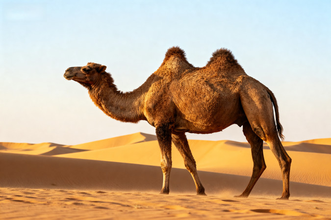 沙漠中的骆驼 沙漠中的骆驼