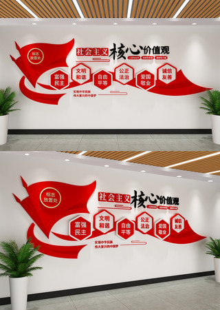 社会主义核心价值观党建文化墙