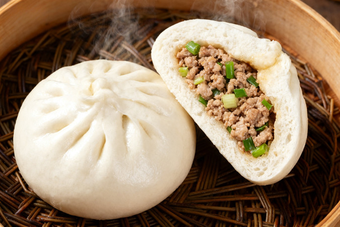 蒸笼里的肉馅包子 蒸笼里的肉馅包子