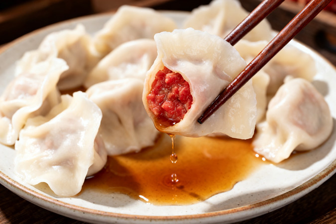 肉馅水饺蘸酱 肉馅水饺蘸酱