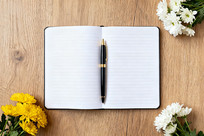 ľ�������ϵĿհױʼǱ���ֱ�