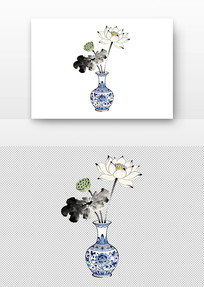 �໨��ƿ�еĺɻ����Ҷˮī��