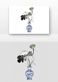 �໨��ƿ�е�ˮī�ɻ�����ͼ