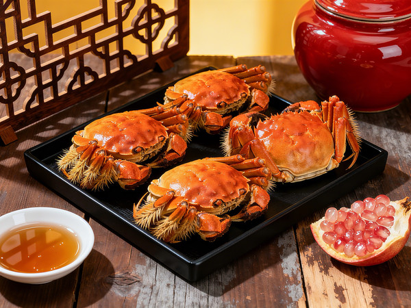 大闸蟹与石榴 大闸蟹与石榴