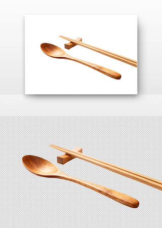 木勺与筷子的餐具组合 木勺与筷子的餐具组合