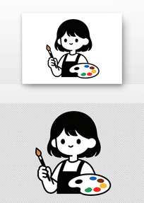 Ů���ֻ������ɫ�̲廭