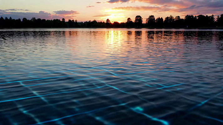 湖面日落自然风光 湖面日落自然风光