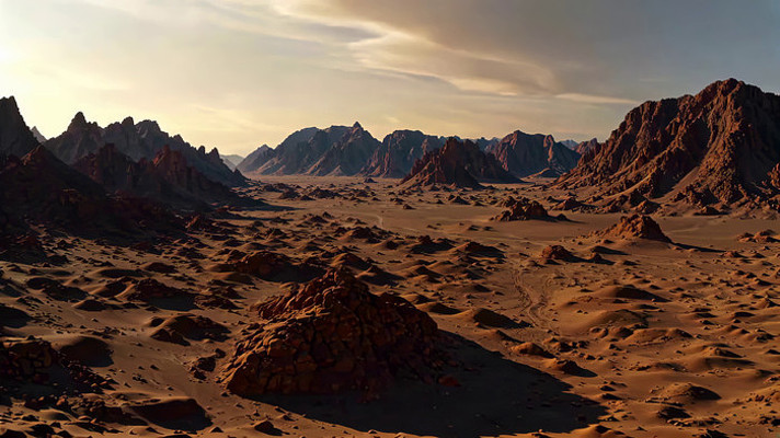 沙漠岩石自然风光