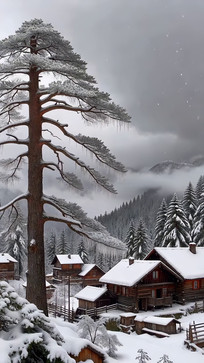 ����ѩ���е�ľ��������