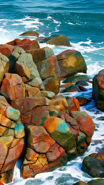 ���߲�ɫ��ʯ�뺣���ز�