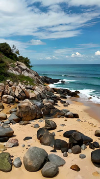 ����ɳ̲��ʯ�羰