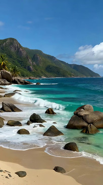 ����ɳ̲��ʯ���˷羰