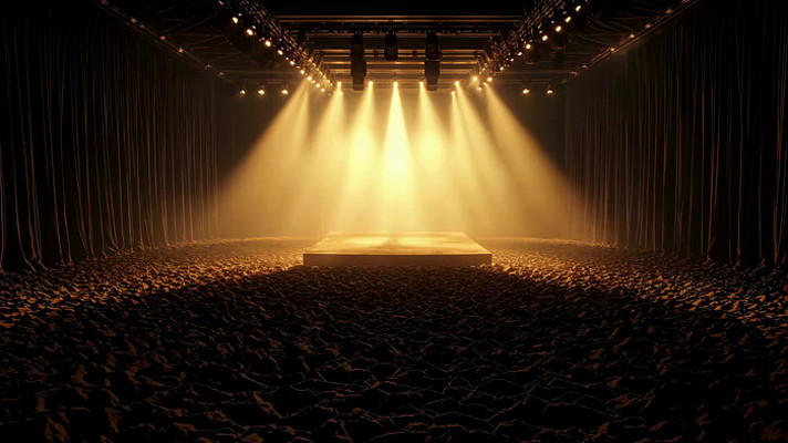 空舞台聚光灯照射场景 空舞台聚光灯照射场景