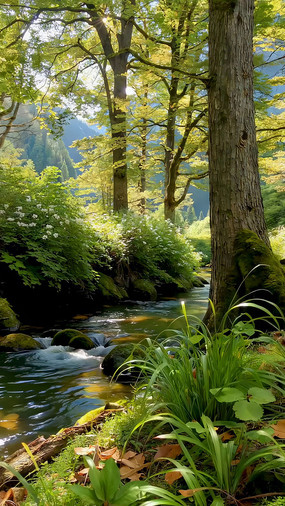 ɭ���е�Ϫ����Ȼ���