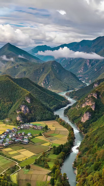 ɽ��������Ұ��ׯ���ķ羰