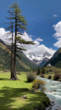 ɽ������Եĸߴ���ľ�羰