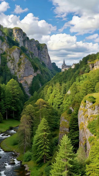 ɽ��Ϫ��ɭ����Զ�������羰